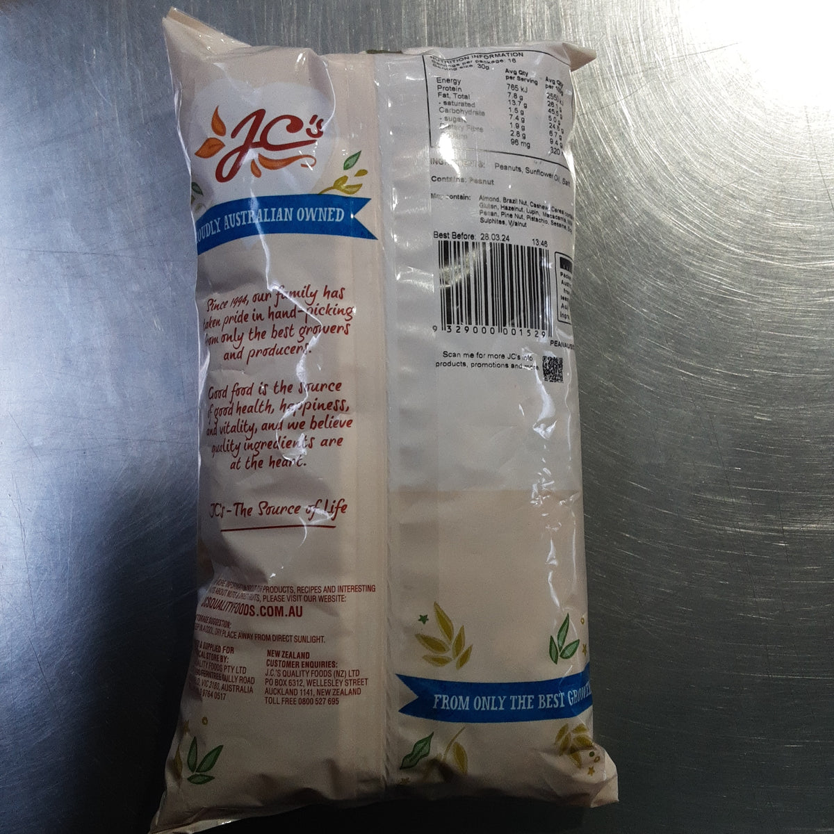 JC's Peanuts Roasted & Salted 500g – Pellegrinos Fresh Fruits