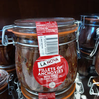 La Nova Anchovy Fillets with Chili in Sunflower Oil 600g