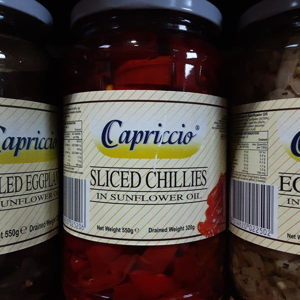Capriccio Sliced Chilies in Sunflower Oil 550g