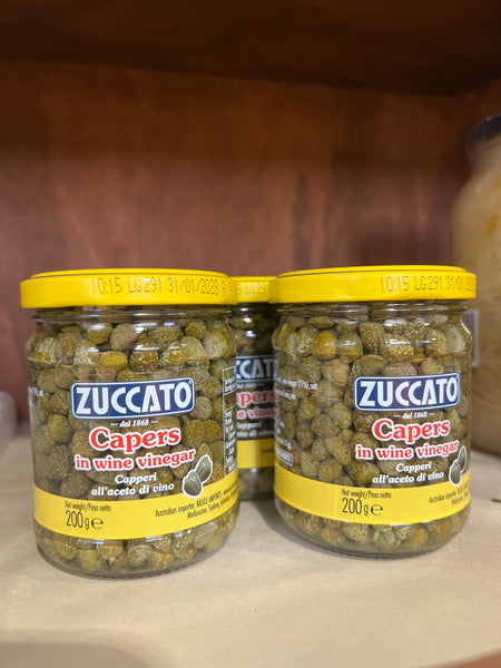 Zuccato Capers in Wine Vinegar 200g