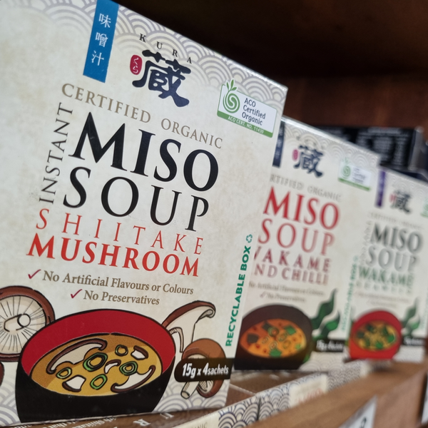 Japanese style organic instant miso soup shitaki mushroom 4 sachets