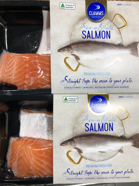 Fresh Salmon steaks fish
