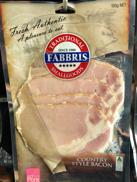 Fabbris Smallgoods Country Style Bacon 150g