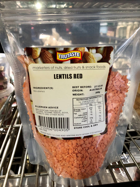 Trutaste Lentils Red 500g